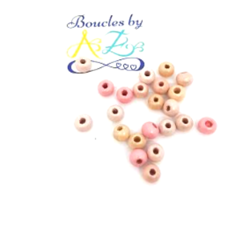 Perles en bois mix rose 6mm x50 pros4-2