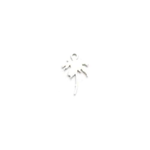 Breloque filigrane palmier blanc 12x7mm blc17-10