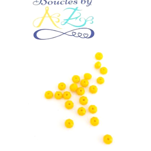Perles à facettes jaunes 3x2mm x100 pja2-13.