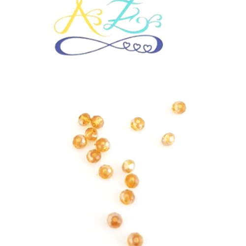 Perles à facettes ambre 3x2mm x50 pja3-23.