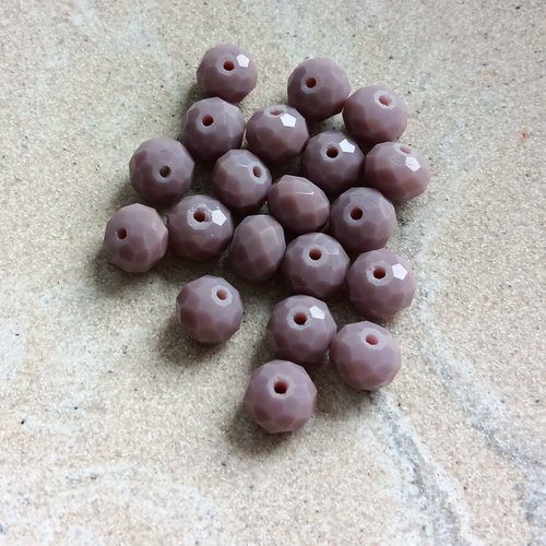 Perles à facettes violettes 8x6mm x20 pvi4-11