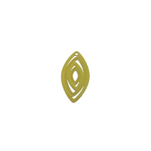 Estampe ovale kaki 31x17mm ve22-1.