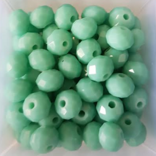 Perles à facettes turquoises 6x4mm x30 ptu3-14.
