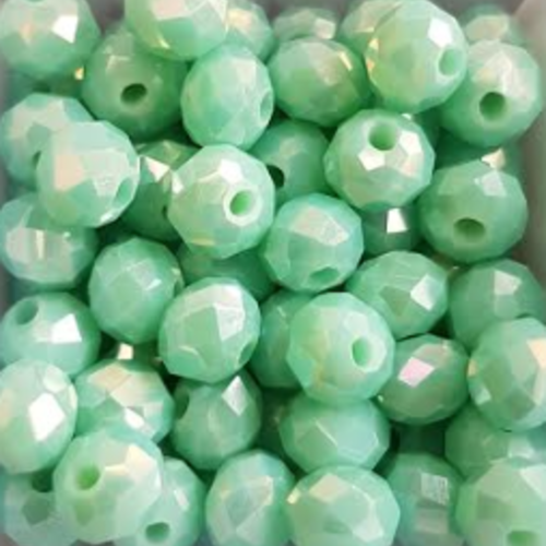 Perles à facettes turquoises 6x4mm x30 ptu5-3.