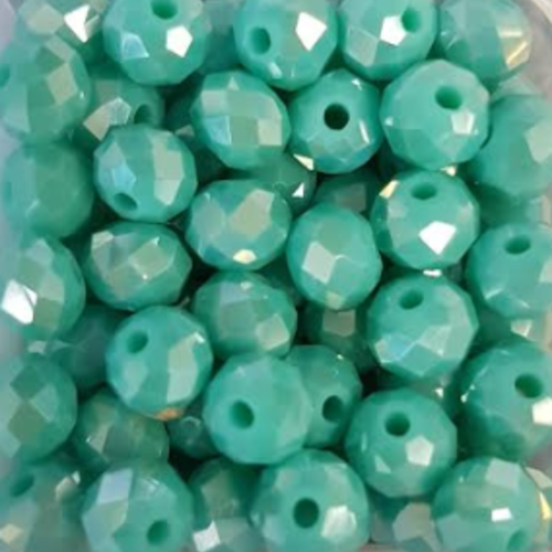 Perles à facettes turquoises 6x4mm x30 ptu5-6.