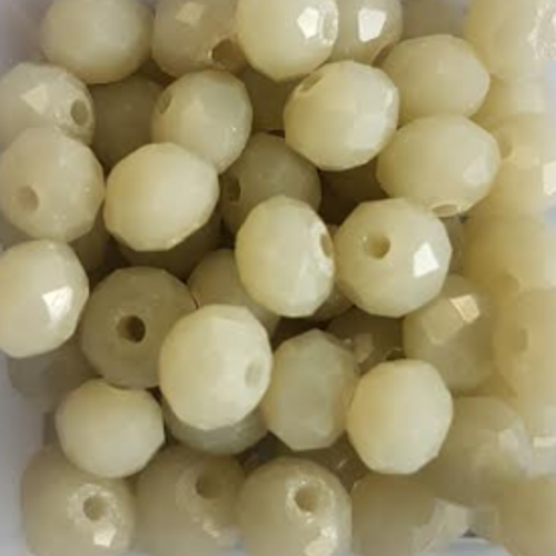 Perles à facettes grises 6x4mm x30 pgr3-17