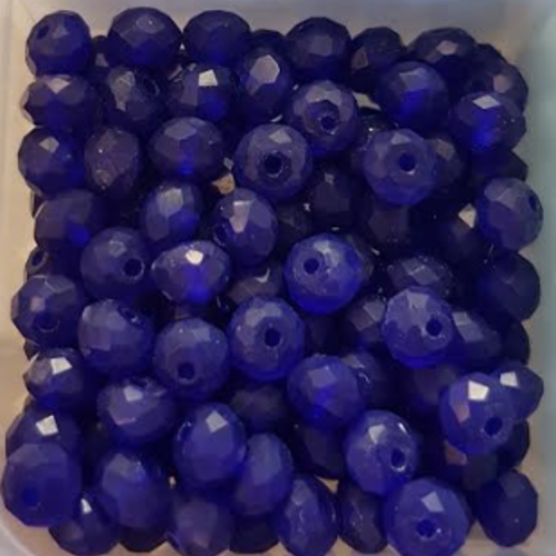 Perles à facettes bleues 4x3mm x50 pble5-19