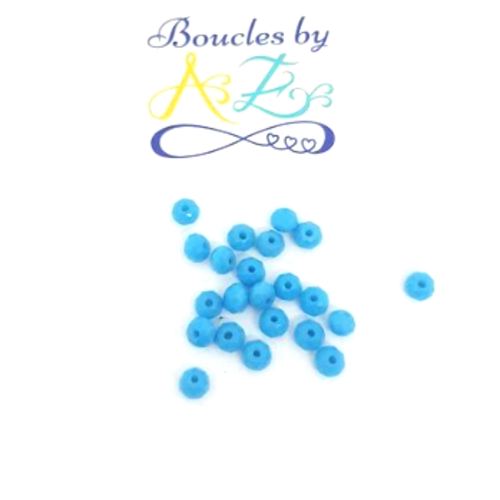 Perles à facettes turquoises 4x3mm x50 ptu4-13.
