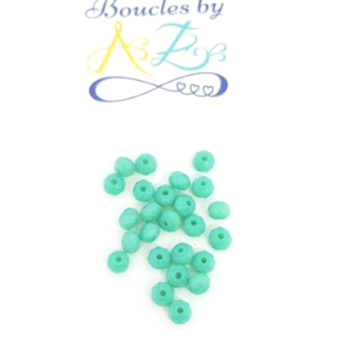 Perles à facettes turquoises 4x3mm x50 ptu4-14.