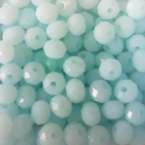 Perles à facettes turquoises 4x3mm x50 ptu3-10.