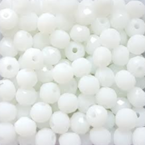 Perles à facettes blanches 4x3mm pblc4-7.