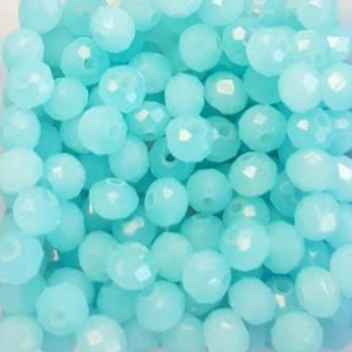Perles à facettes bleues 4x3mm x50 pble7-14