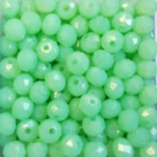 Perles à facettes vertes 4x3mm x50 pve5-12