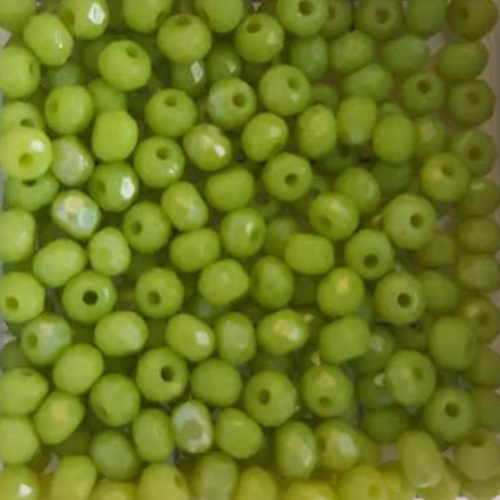 Perles à facettes vertes 3x2mm x100 pve5-23