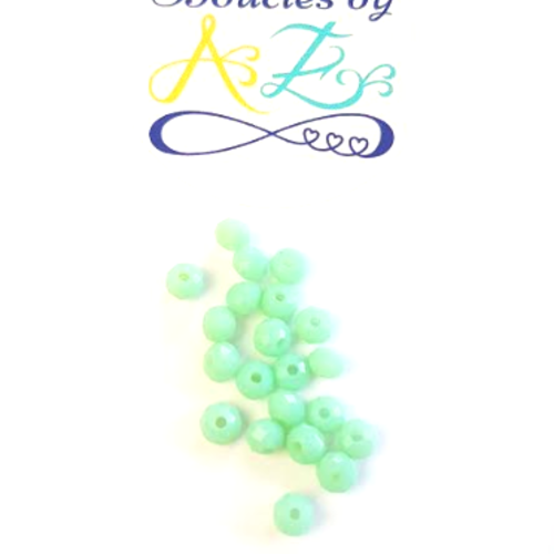 Perles à facettes vertes 4x3mm x50 pve6-16