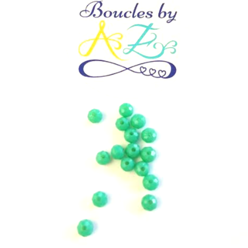 Perles à facettes vertes 4x3mm x50 pve6-17