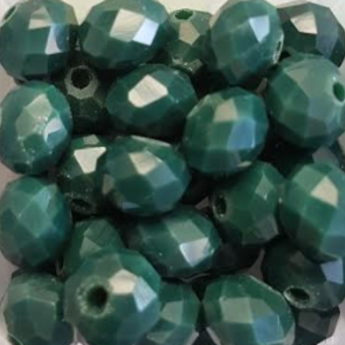 Perles à facettes vertes 8x6mm x20 pve6-19
