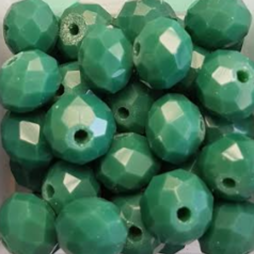 Perles à facettes vertes 8x6mm x20 pve6-20