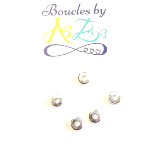 Perles intercalaires argentées 6mm x10 par6-14.
