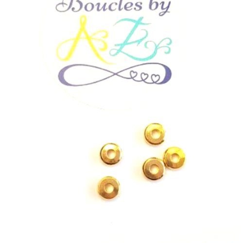 Perles intercalaires dorées 6mm x10 pdo2-23