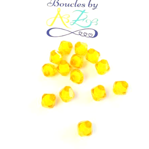 Perles toupies jaunes 8mm x50 pja4-12.
