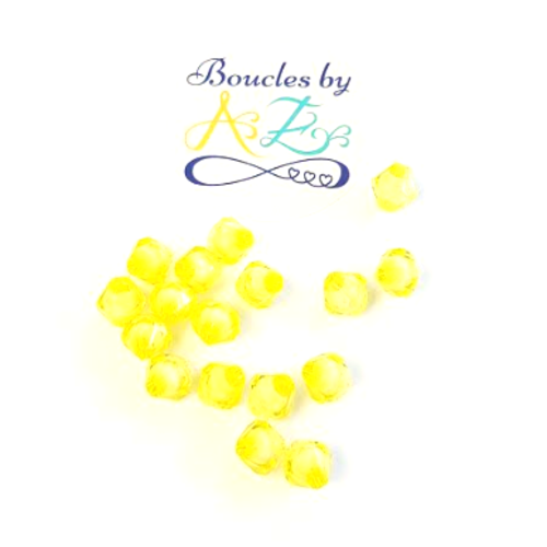 Perles toupies jaunes 8mm x50 pja4-13.