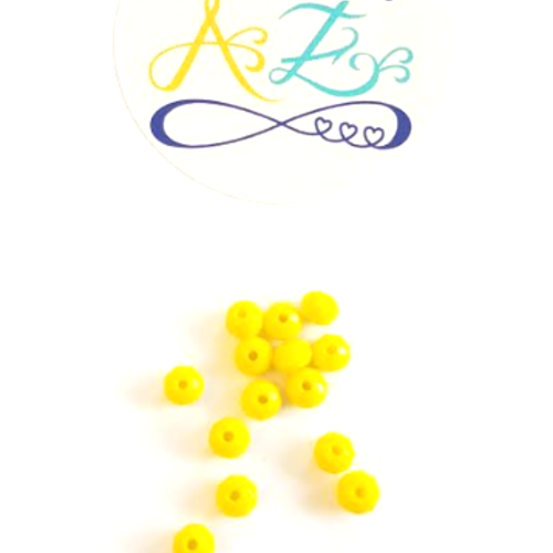Perles à facettes jaunes 4x3mm x50 pja4-18.