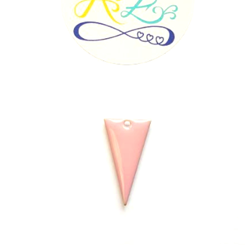 Sequin émaillé triangle rose 22x13mm ros24-5.