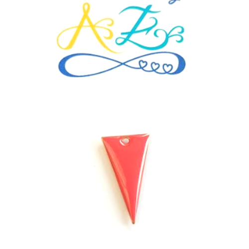 Sequin émaillé triangle rose 22x13mm ros24-7.