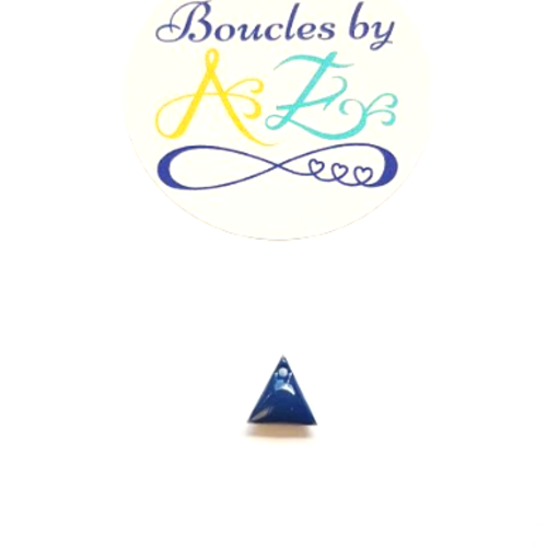 Sequin émaillé triangle bleu marine 8mm ble23-2.