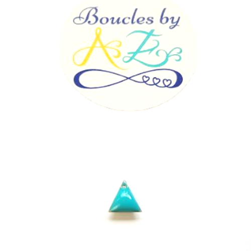 Sequin émaillé triangle bleu 8mm ble23-5.