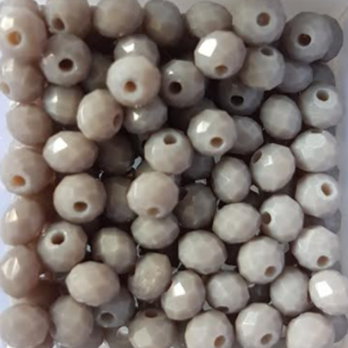 Perles à facettes grises 4x3mm x50 pgr3-7