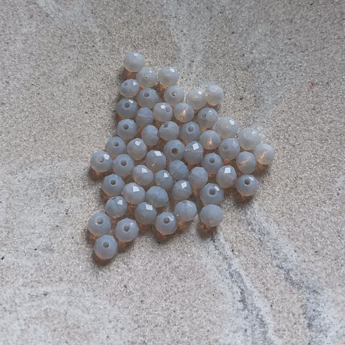 Perles à facettes grises 4x3mm x50 pgr3-8