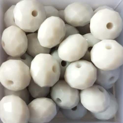 Perles à facettes grises 8x6mm x20 pgr3-9