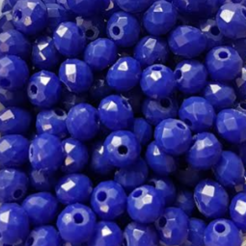 Perles à facettes bleues 4x3mm x50 pble5-24