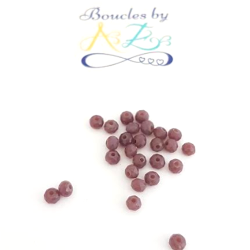Perles à facettes mauves 4x3mm x50 pvi2-24