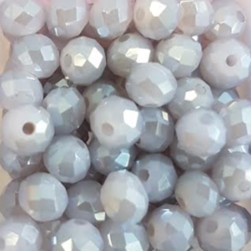 Perles à facettes violettes 6x4mm x30 pvi3-22