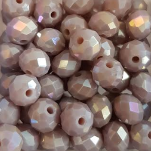 Perles à facettes violettes 6x4mm x30 pvi3-23