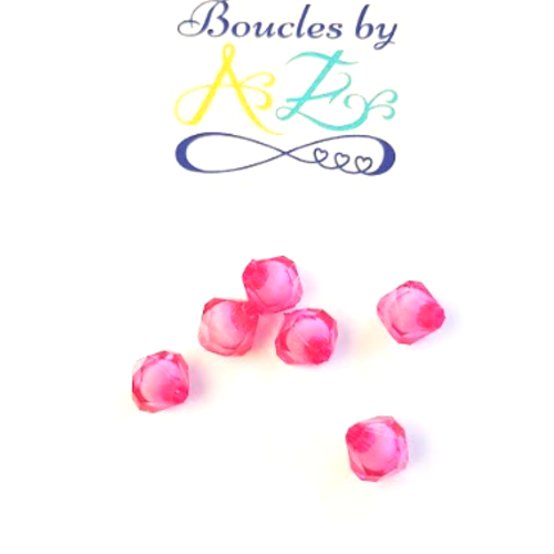 Perles toupies fuchsia 8mm x50 pros5-18