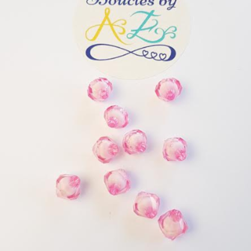 Perles toupies roses 8mm x50 pros5-19