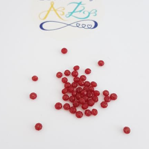 Perles à facettes rouges 3x2mm x100 prou2-24