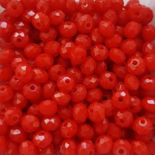 Perles à facettes rouges 3x2mm x100 prou3-2