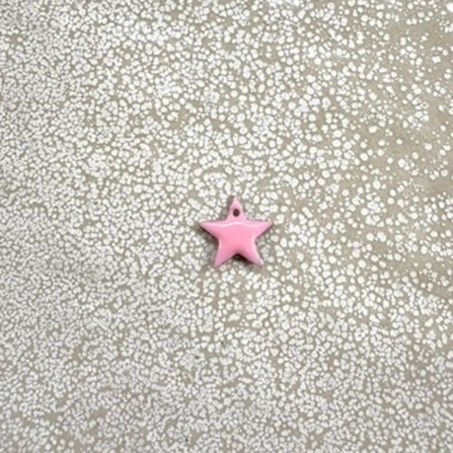 Sequin émaillé étoile rose 12x13 mm laiton doré – breloque étoile bijoux diy ros30-4