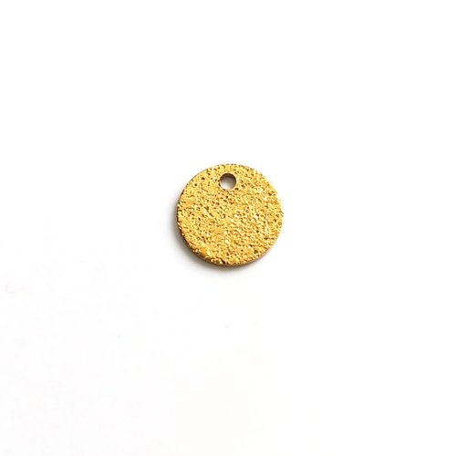 Sequin rond doré stardust 10mm acier inoxydable do32-8