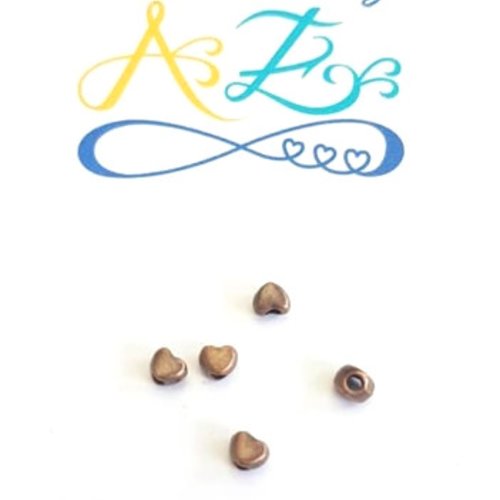 Perles coeurs cuivre 3,5x4mm x30 pbr1-12