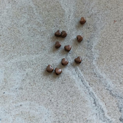 Perles coeurs cuivre 3,5x4mm x30 pbr1-12