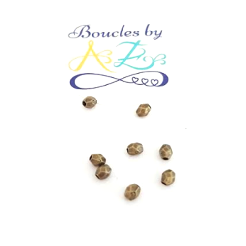 Perles à facettes bronze 4x3mm x30 pbr1-16