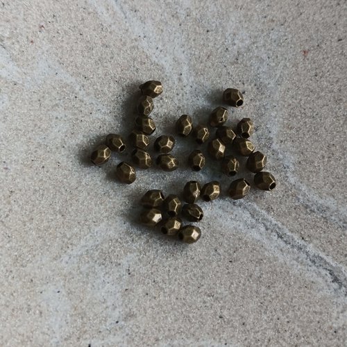 Perles à facettes bronze 4x3mm x30 pbr1-16