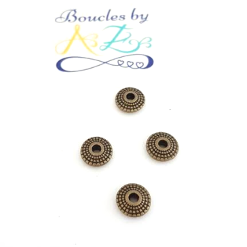 Perles intercalaires bronze 8xmm x5 pbr1-17