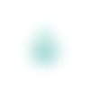 Estampe filigrane goutte verte 42x26mm geve-73
